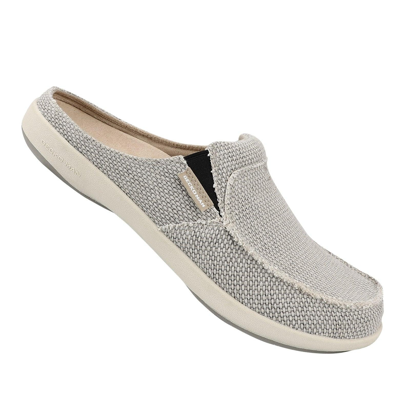Men's Canvas Slippers Black & Grey (2 Pairs) - GECKOMAN