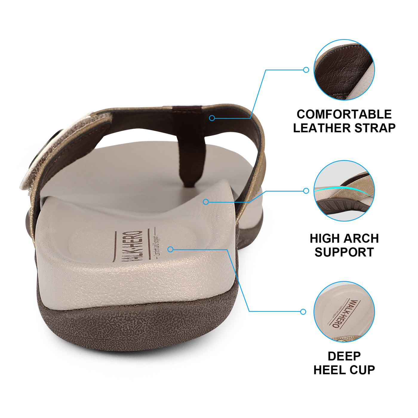 Women's Adjustable Clasp Flip Flops