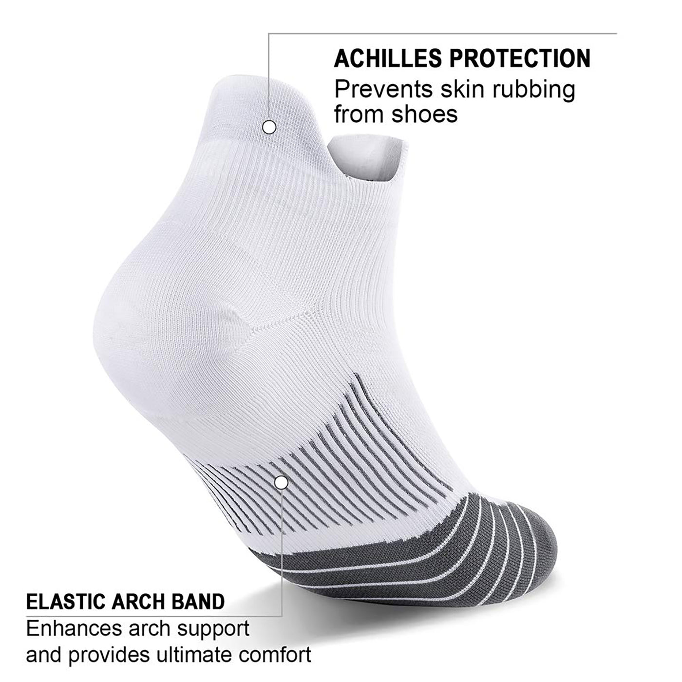 GECKOMAN x PAPLUS Ankle Compression Running Sock 2-Pairs