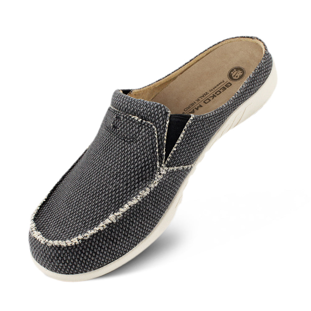 plantar fasciitis house shoes mens Women's Canvas Plantar Fasciitis Slippers with Arch Support Orthotics – GECKOMAN