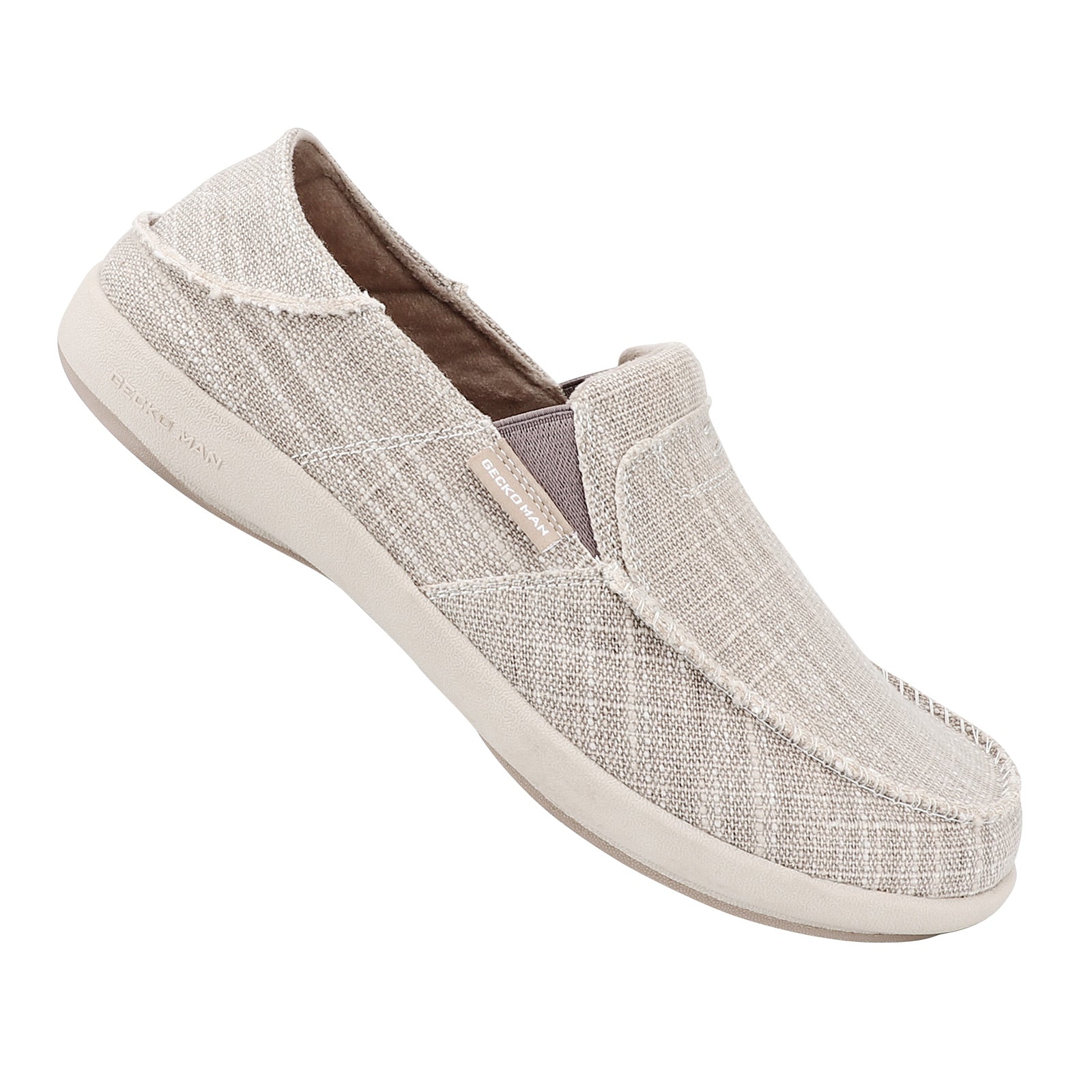 Men s Slip On Orthotic Casual Shoes with Arch Support Walkhero Beige 8