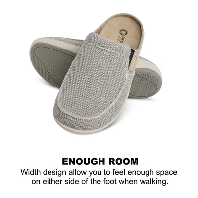 Men's Canvas Slippers Black & Grey (2 Pairs) - GECKOMAN