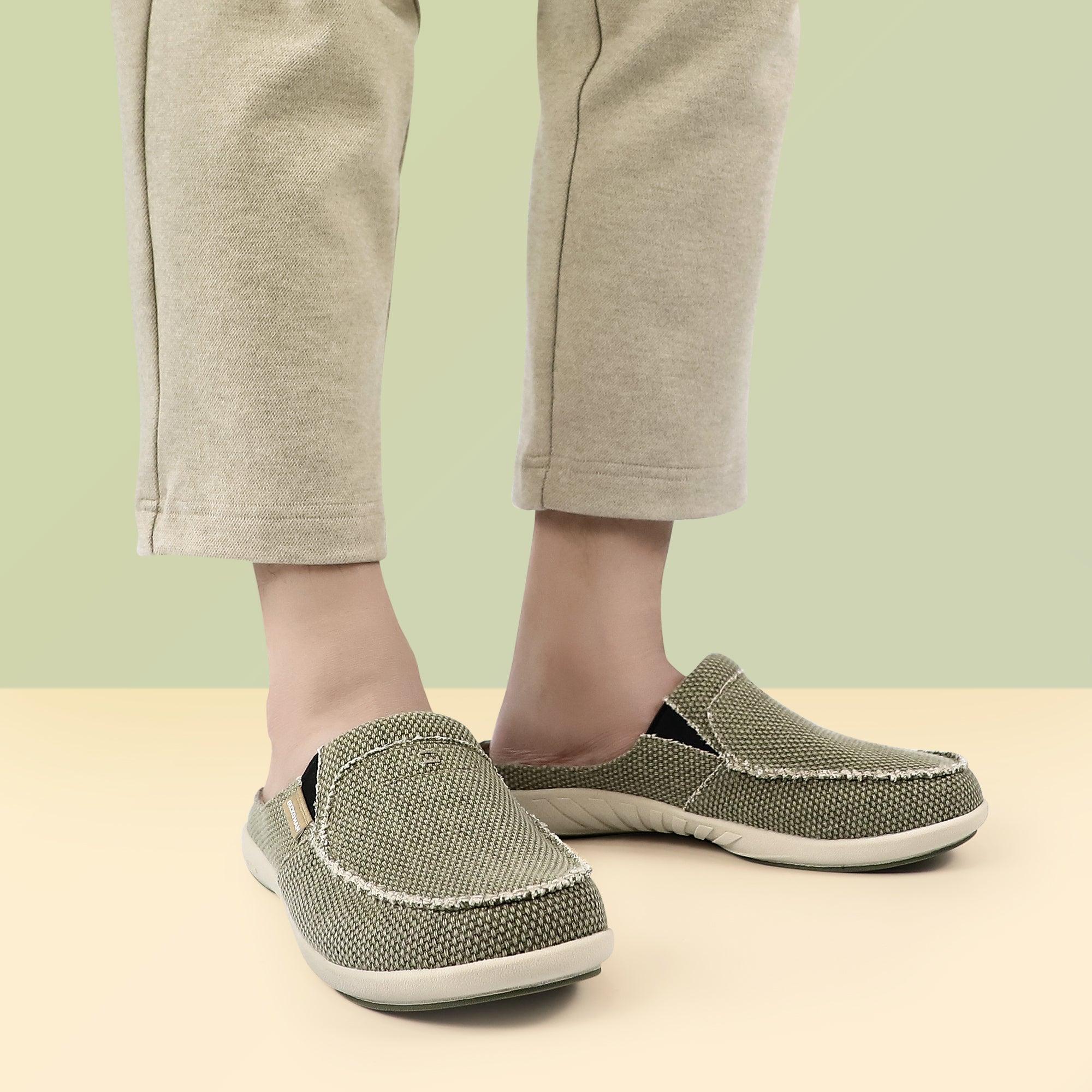 Men s Canvas Slippers with Arch Support Orthotics for Plantar Fasciitis GECKOMAN