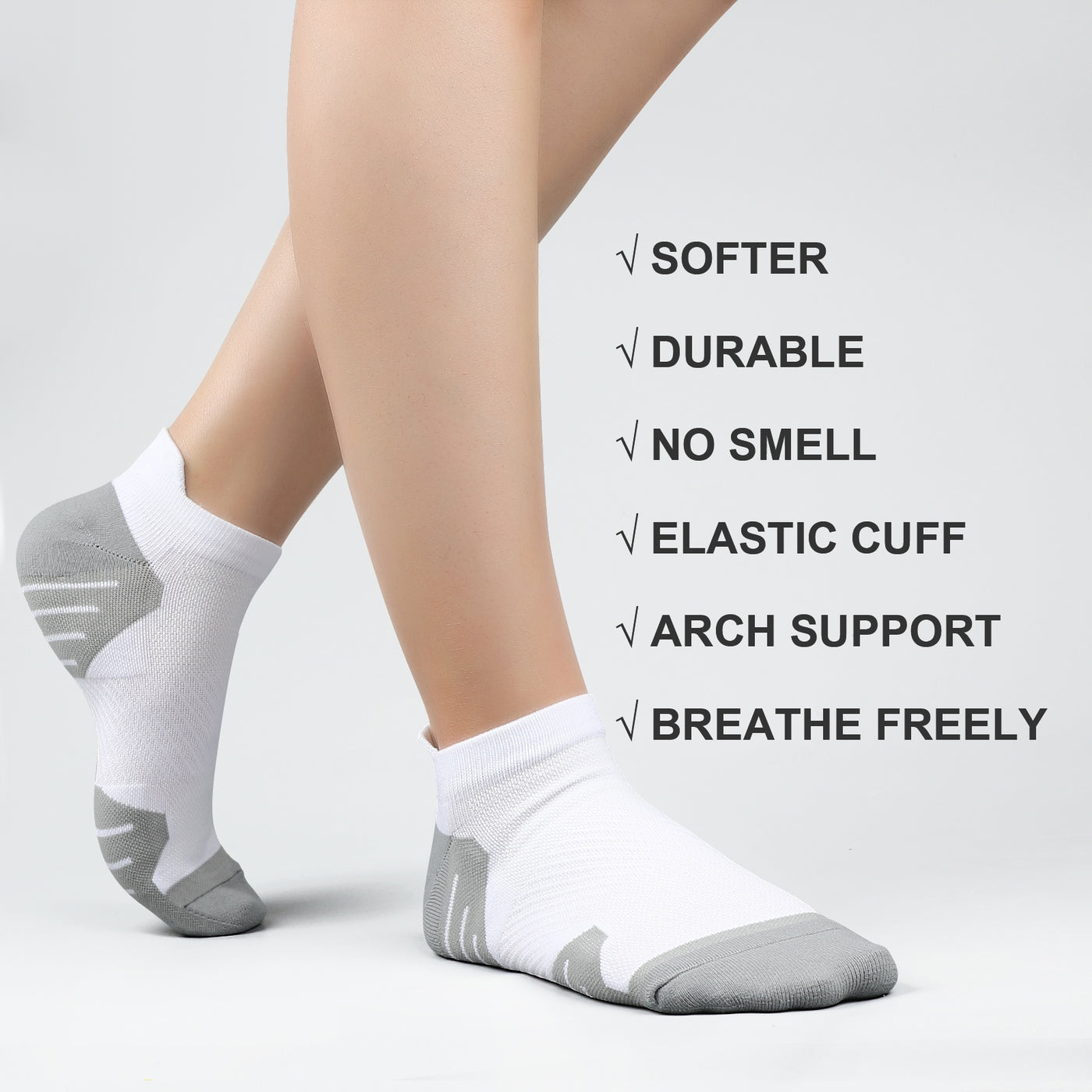 GECKOMAN x PAPLUS Women Cushioned Low Cut Socks 2-Pairs